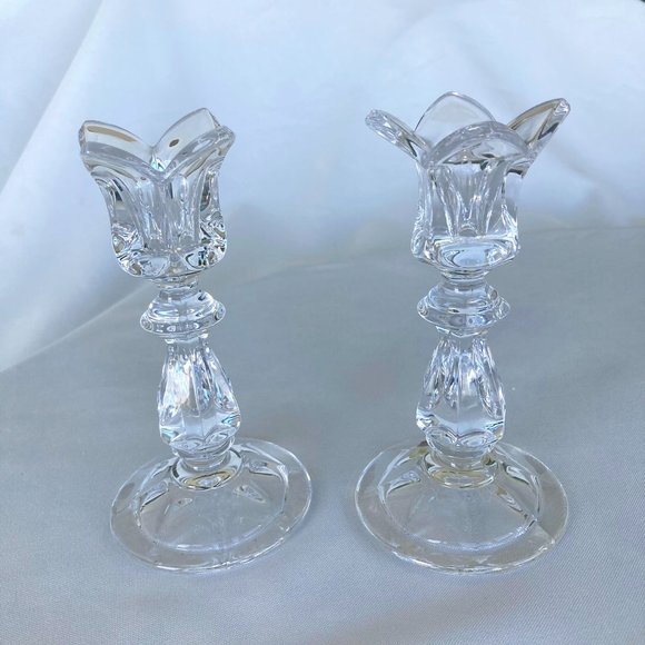 Gorham Dining Gorham Crystal Tulip Candlesticks 2 With Sticker West